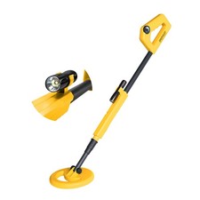 Handheld Metal Detector Waterproof 6 Inch Search Coil Adjustable Yellow Tool