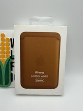 GENUINE APPLE IPHONE LEATHER WALLET SADDLE BROWN MHLT3E/A NEW never used