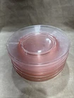 Lot Of 11 Vintage Pink Depression Glass Round Plate, 8" Unknown  Maker