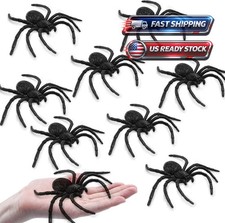 8Pcs Magnetic Fake Spider Prank Toy Realistic Magnet Spider Decor for Halloween