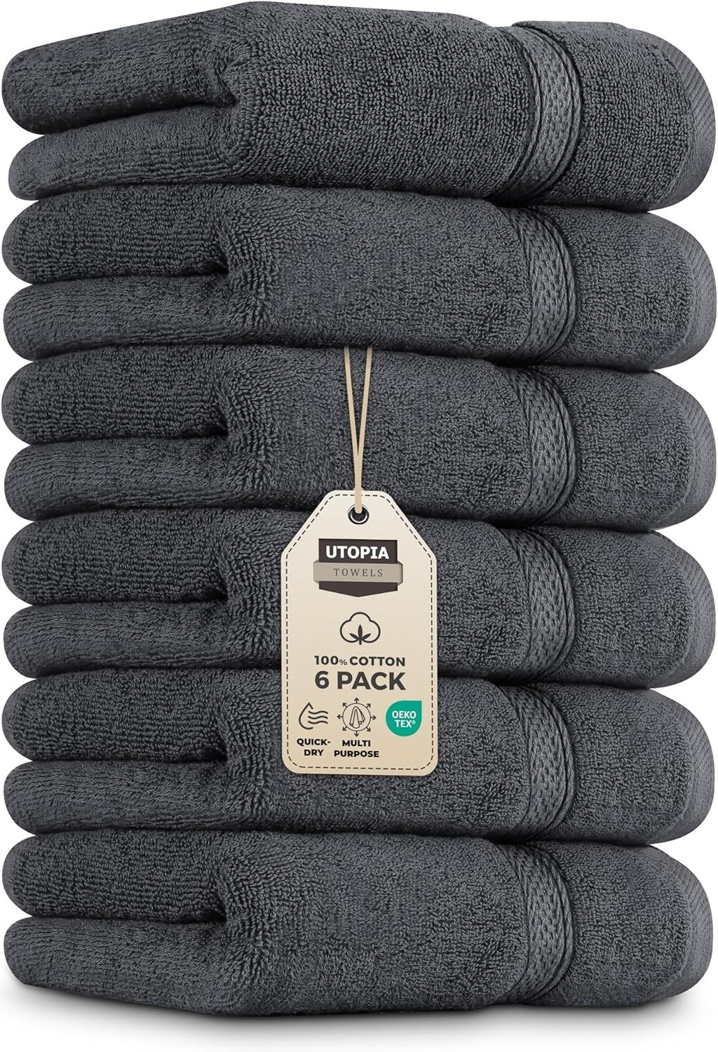 S Set 100 Percent Cotton Soft Absorbent 16x28" Grey