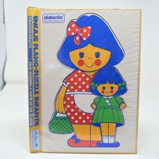 Vintage Didactic Wooden Peg Puzzle Mother Child NOS Sealed Montessori