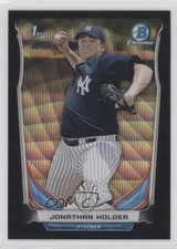 2014 Bowman Draft Chrome Black Wave Refractor Jonathan Holder #CDP88 3d5