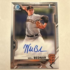 2021 Bowman Draft Chrome Will Bednar #CDA-WB 1st Auto
