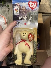 Maple The Bear-1999 McDonalds Ty Beanie Baby with Rare Errors 1993 OakBrook