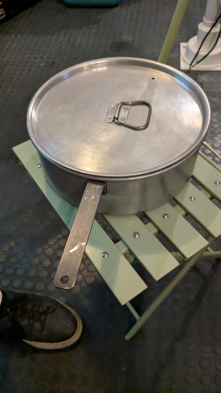 RARE**WWII Field Mess Cooking Pot W/Handle FRY PAN U.S. Lifetime 1941