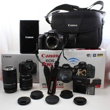  OPEN BOX GOOD  Canon EOS Rebel T7 DSLR Camera with 18-55mm and 75-300mm Lense