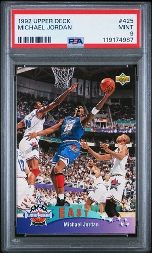 1992 Upper Deck Basketball Card - #425 Michael Jordan, PSA 9 MINT