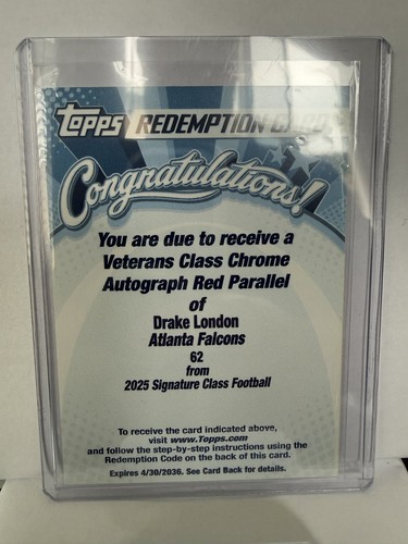 2025 Topps Chrome Drake London Chrome Autographs (RAW)