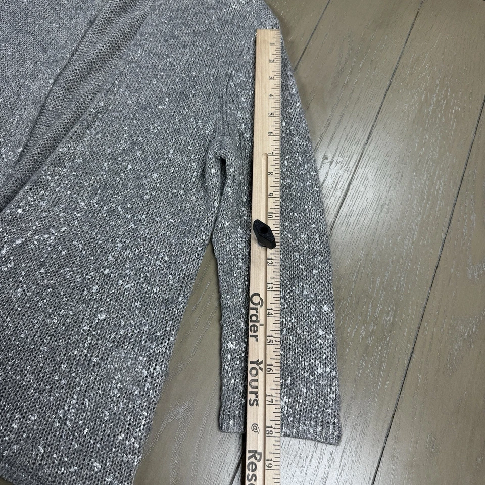 Cárdigan suéter Eileen Fisher para mujer gris mezcla de lana merino frente abierto mediano Foto 4 de 4