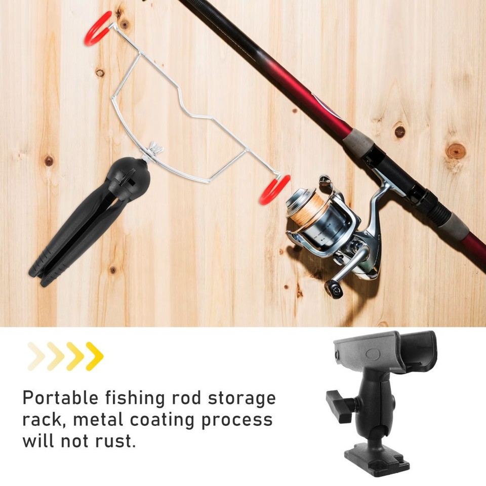 Triangle Fixh Sturdy Triangle Fishing Rod Holder Durable Metal Ground Rod Stand Heat ...