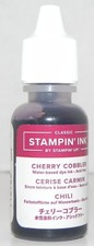 CHERRY COBBLER INK PAD REFILL BOTTLE STAMPIN UP RETIRED IN COLOR