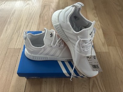 adidas NMD_R1 Men s White Low Top Lace-Up Boost Athletic Sneaker GZ9250