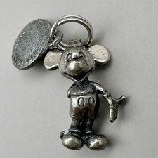Mickey Mouse 3D Pendant Walt Disney Productions Classic Charm Sterling Silver