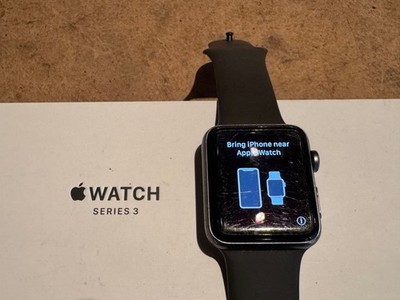 GPS Only Apple Watch Series 3 42MM Space Gray Aluminum Gray Sport Band MQL12LL/A