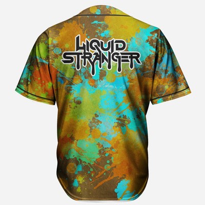Custom Name - Liquid Stranger X Splash rave Baseball Jersey for EDM Festivals