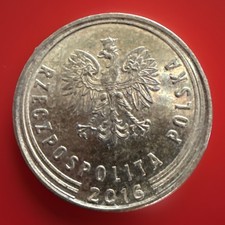 2016 Polish Coin 1 Grosz | Oak Leaves | Eagle | Poland | #1965