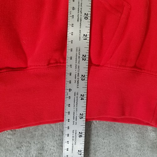 Felpa con cappuccio nera da uomo grande rossa maglione pullover - Foto 8 di 9