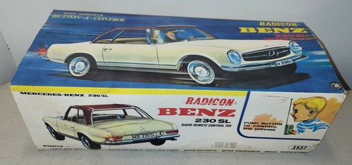 17in Mercedes Benz 230 SL Radicon Radio Control Car 1960's w/ Box Masudaya 3537 - Picture 10 of 11