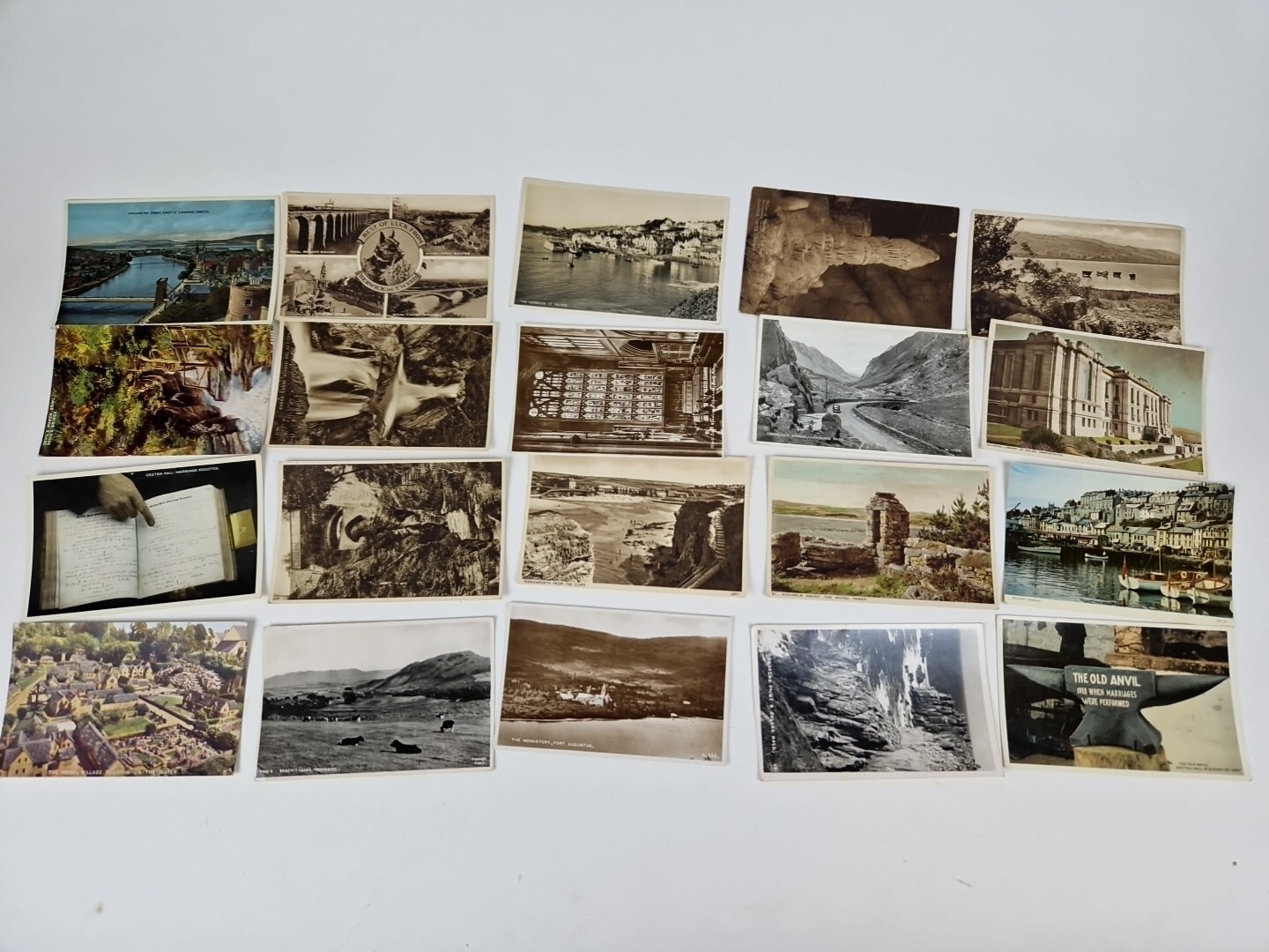 Vintage Postcards Bulk Buy Job Lot x 157 Black & White Great Britain