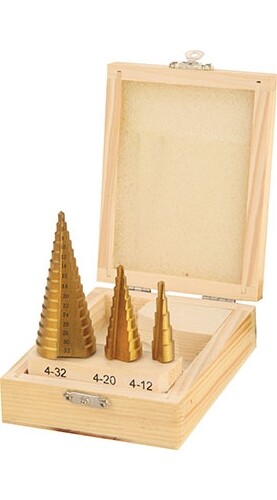 Wokin 756603 Set 3 Punte a Gradini HSS: Precisione 4-32mm