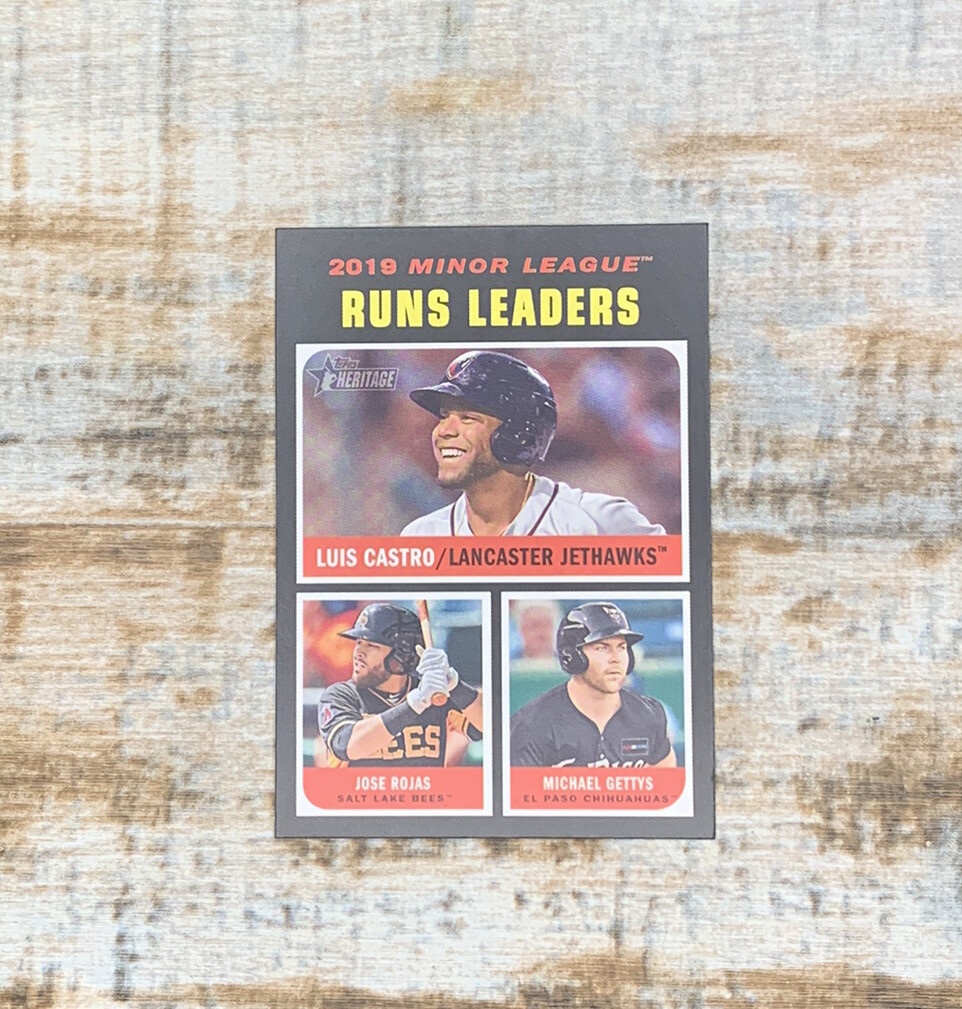 2020 Topps Heritage Minor League Edition 2019 Minor League Leaders