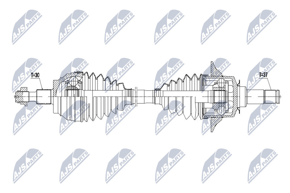 Driveshaft Front Axle Left NPW-ME-068 NTY for MERCEDES-BENZ M-CLASS GLE Coupe - Image 4