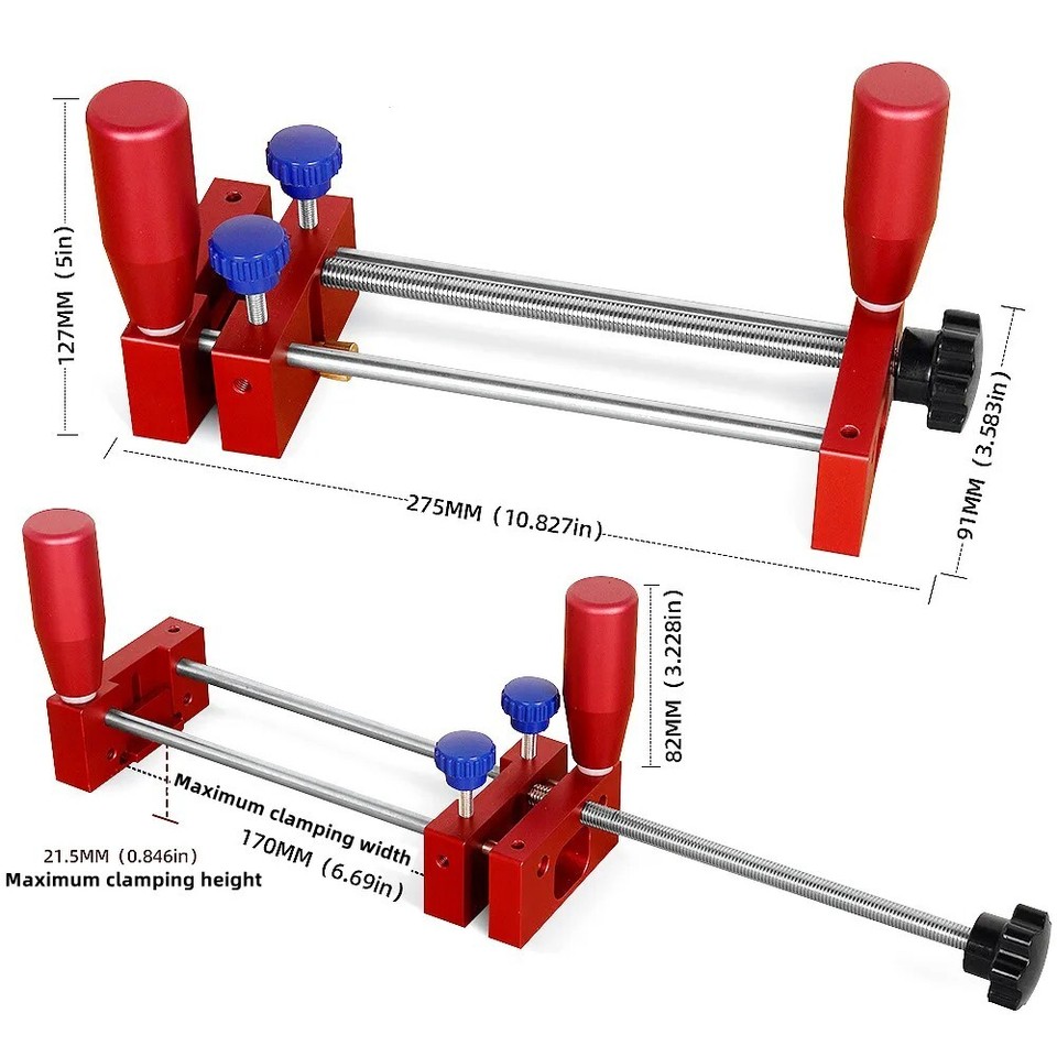 Metal Tenon Safety Clamp Push Rail Guide Coping Table Saws Router