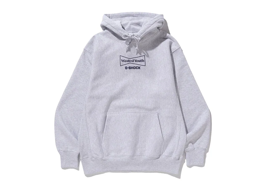 Wasted Youth x G-SHOCK Collaboration Printed Hoodie Tulip Gray