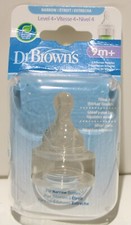 SEALED Dr. Brown's Natural Fast Flow Standard Nipple 9m Level 4 2pk