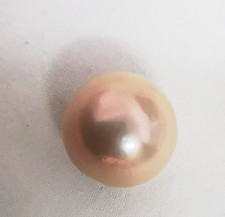 Huge 16mm Natural South Sea Genuine Golden Pink Round Loose Pearl Undrilled 2