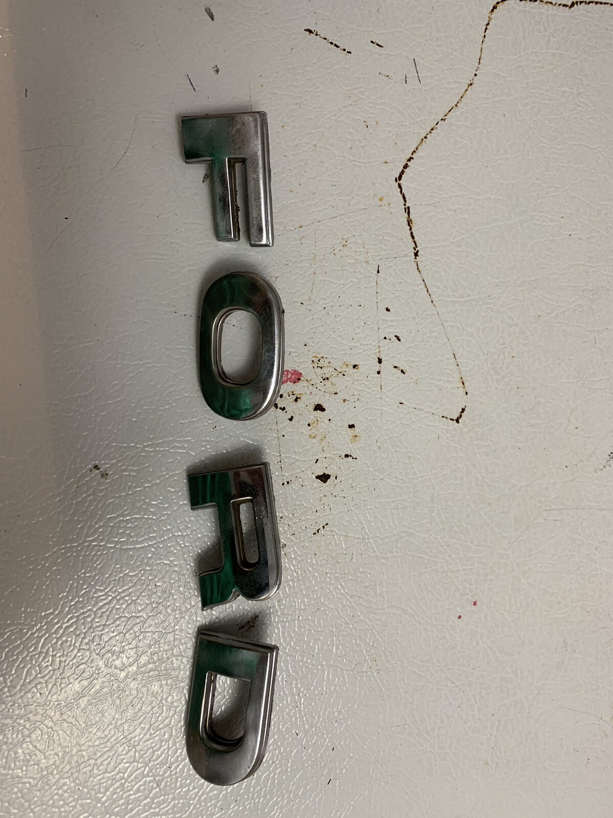 FORD TRUCK/VAN/BRONCO LETTERS HOOD OEM EMBLEM