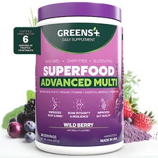 Greens+ Advanced Multi Wild Berry Organic Superfood Supplement Powder | 9.4oz