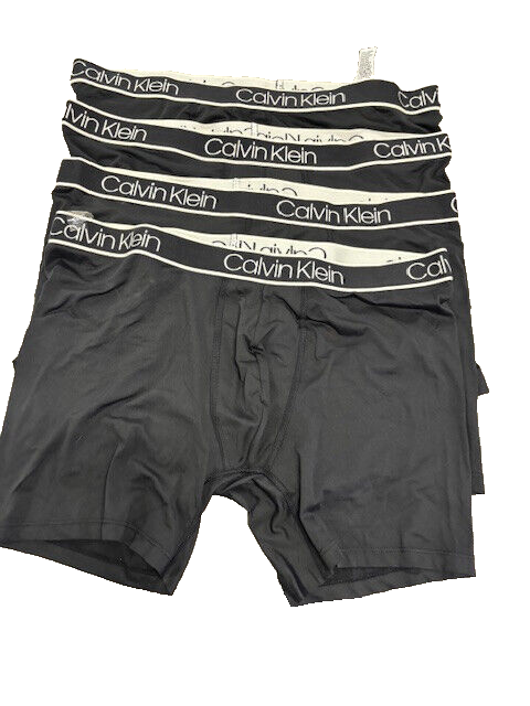 Calvin Klein MENS POLYESTER Boxer Brief Boxers PACK NP2372S(BLACK,XL) NWOT