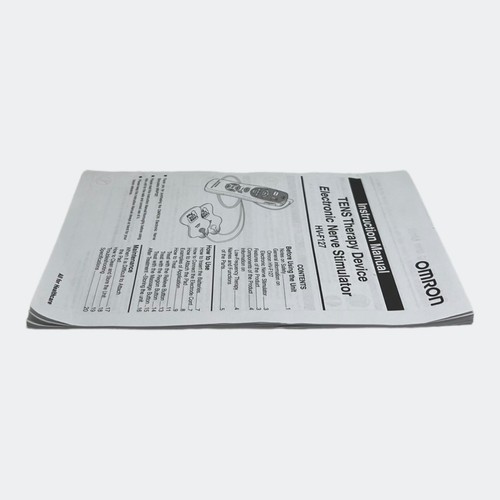 OMRON TENS Therapy Device Electronic Nerve Simulator HV-F127 Instruction Manual - Picture 9 of 17