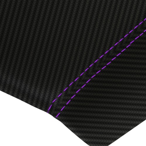Console Lid Armrest Cover Skin PVC Carbon for Audi A7 12-18 Purple Stitch - Picture 3 of 8