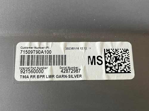 Revestimiento de cubierta inferior para parachoques trasero Honda Pilot 23-24 con pieza de sensor # 71509-T90-A10 - Imagen 13 de 13