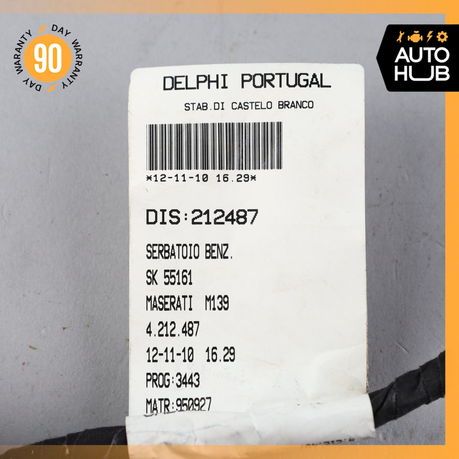 04-19 Maserati Quattroporte M139 GranTurismo M145 Fuel Tank Wire Harness OEM 74k