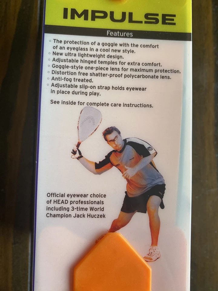 GAFAS PROTECTORAS HEAD IMPULSE - RAQUETBALL/SQUASH/PICKLE BALL ~ PENN Foto 3 de 4
