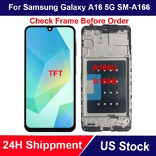 For Samsung Galaxy A16 5G A166 SM-A166U Display LCD Touch Screen Digitizer Frame
