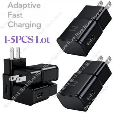 For Samsung Adaptive Fast USB Wall Charger Power Adapter Universal US Block Lot