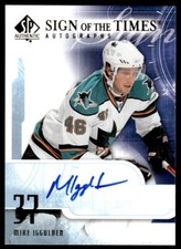 2008-09 SP Authentic Sign of the Times Mike Iggulden Auto New York Islanders
