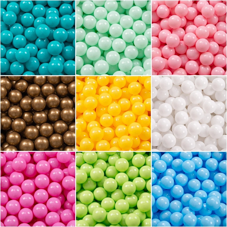 KiddyMoon KinderBälle ∅7cm für Bällebad Plastikbälle 50-700 Pack, Einheitlich