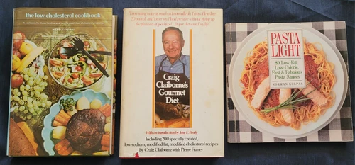 3 GLORIOUS COOKBOOKS CRAIG CLAIBORNES GOUMET DIET* THE LOW CHOLESTEROL &...