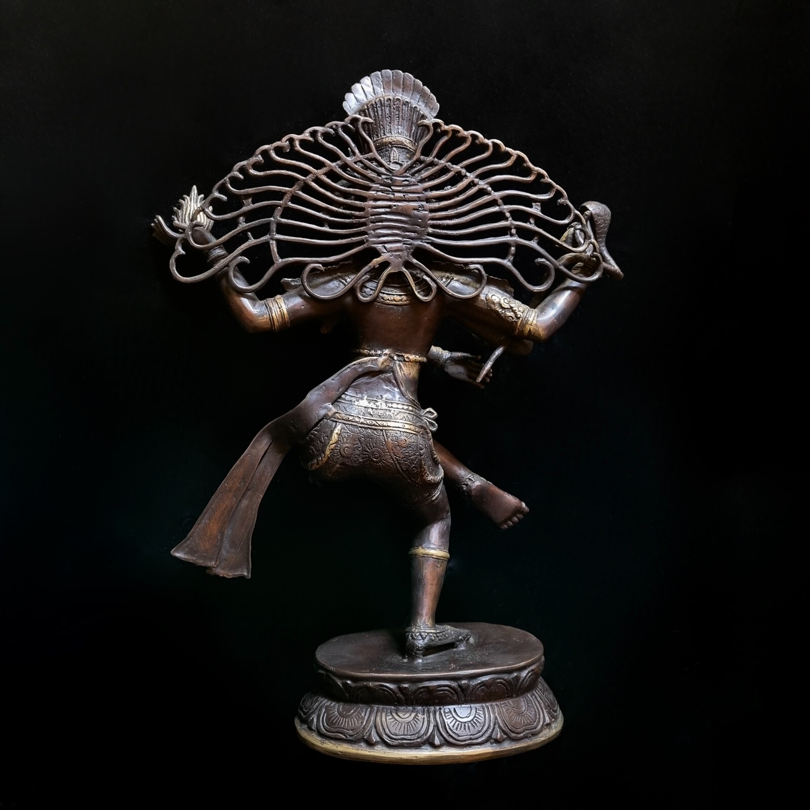 18" Shiva Nataraja Bronze Statue Hindu God Dancing Sculpture Altar Decor Art