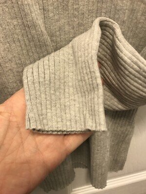 Pull Col Roulé Lauren En Coton Gris - Taille S, Manches Longues, Occasion Très Bon état