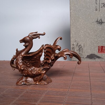 Chinese Antique Four Divine Animals Vermilion Bird Statue Collection