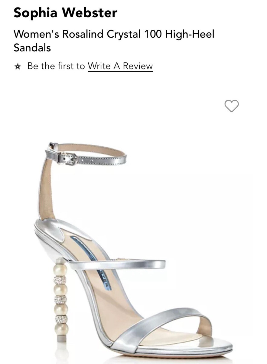 SOPHIA WEBSTER Rosalind Crystal & Pearl Sandal Heels Sz 36