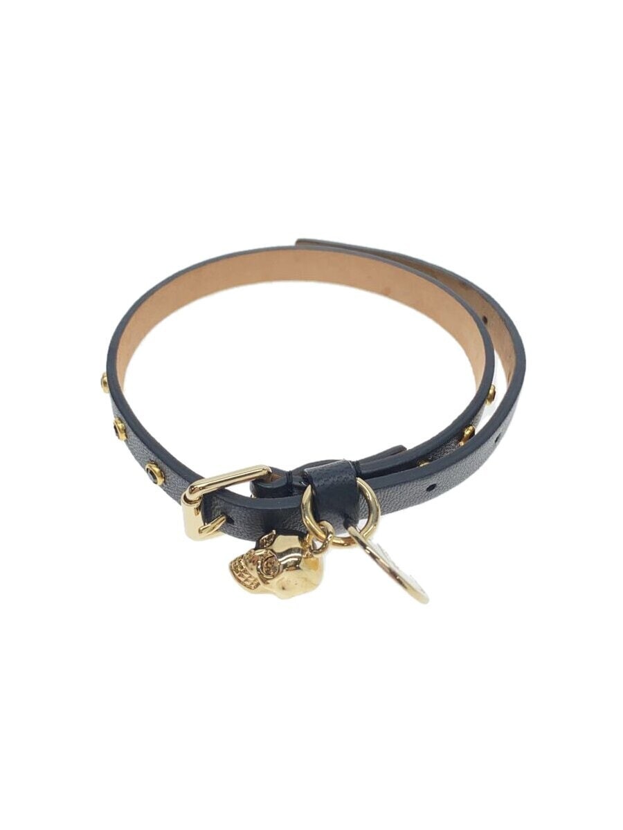 ブレスレット Alexander Mcqueen Bangles Black Alexander McQueen Bracelet Bangle Leather Skull Black | eBay