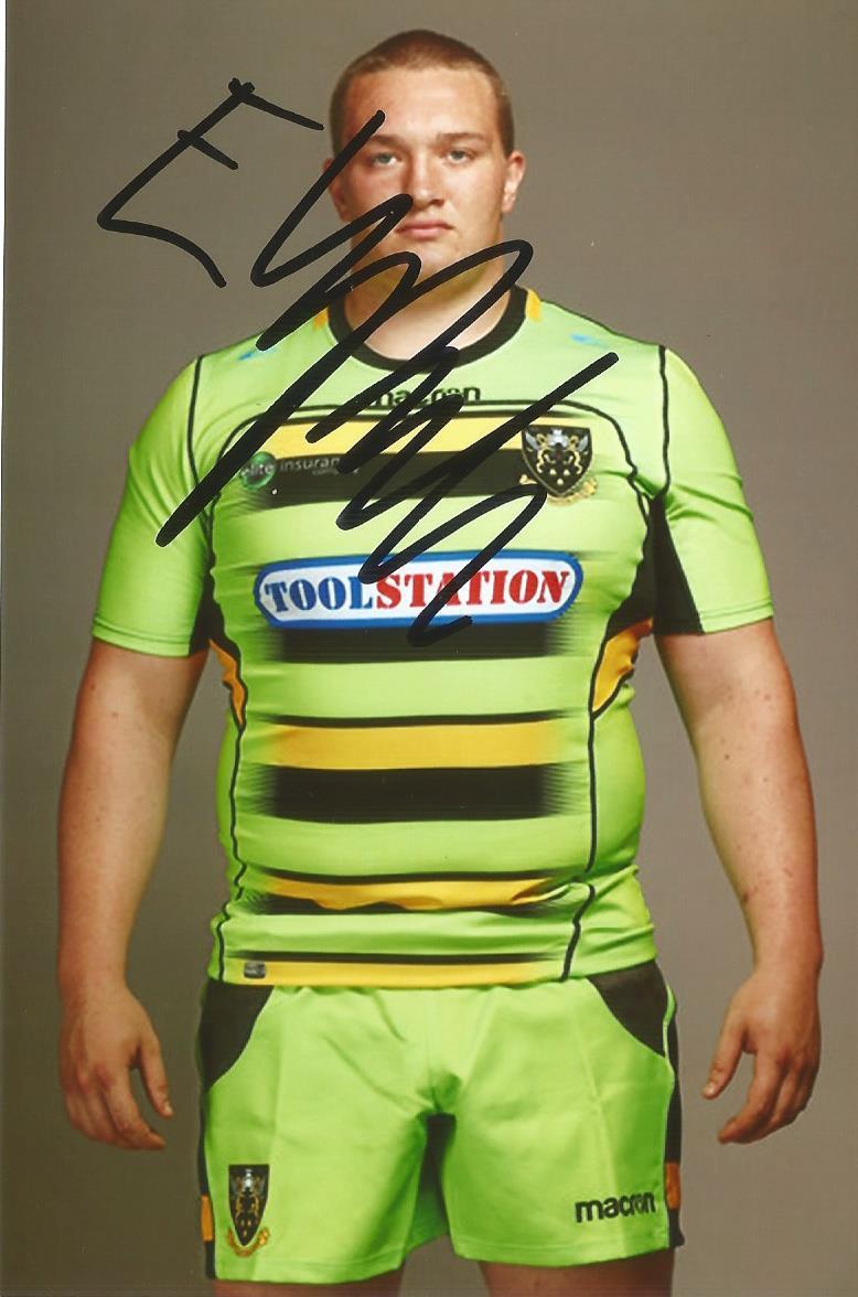 NORTHAMPTON SAINTS RUGBY UNION EHREN PAINTER SIGNED 6x4 PORTRAIT PHOTO